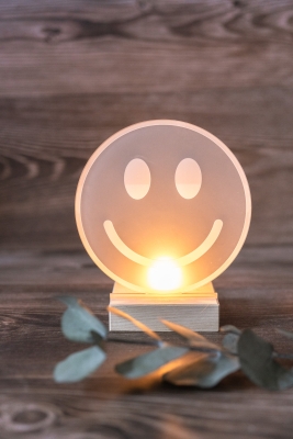 Teelichthalter Smiley / Kerzenhalter